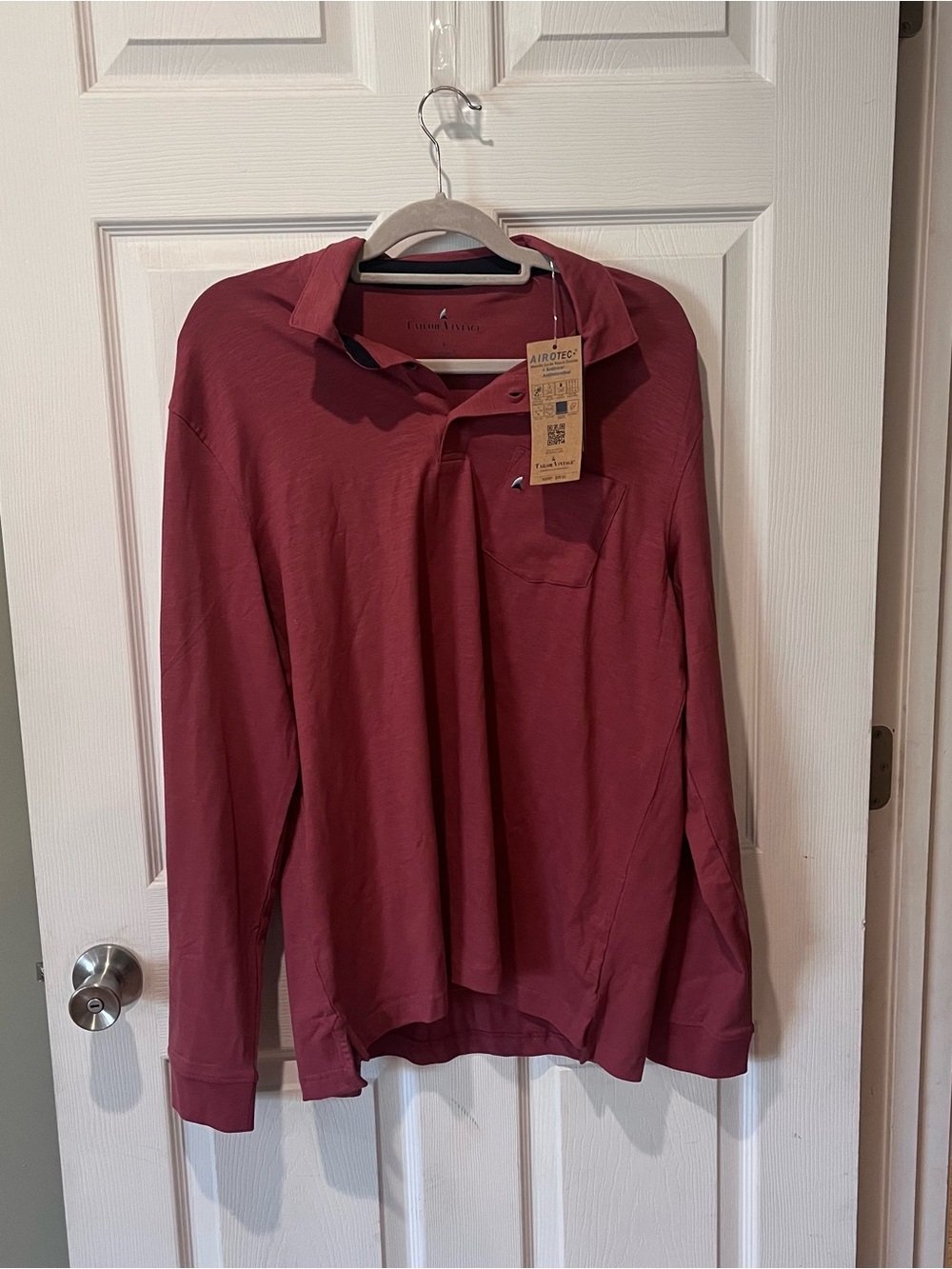 Tailor Vintage Men's Polo - Berry Red